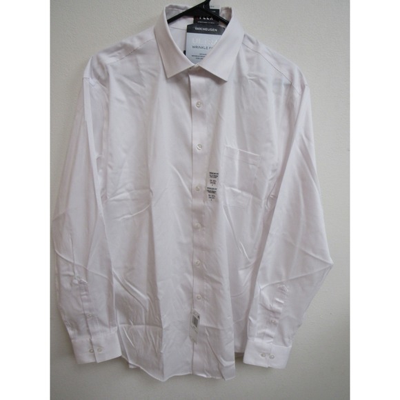 Van Heusen Other - Van Heusen Flex Mens Ultra Wrinkle Free Regular Fit Dress Shirt White 16-16.5 L